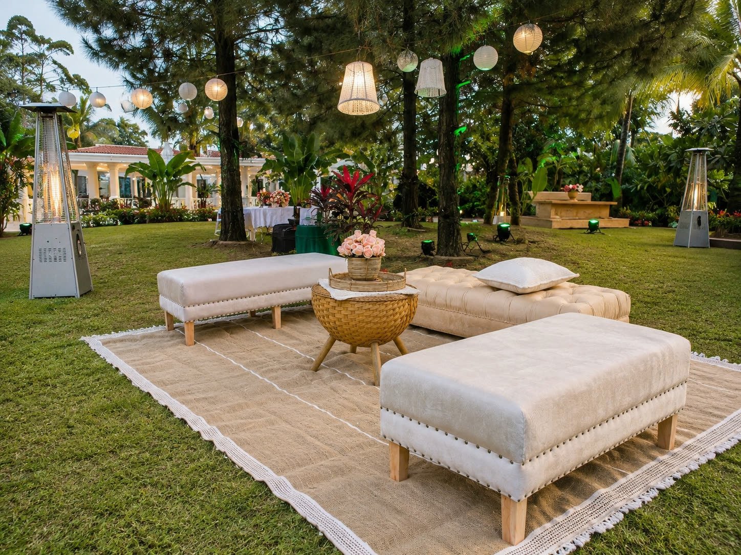 Outdoor decorations at Bulbul Event Spaces
